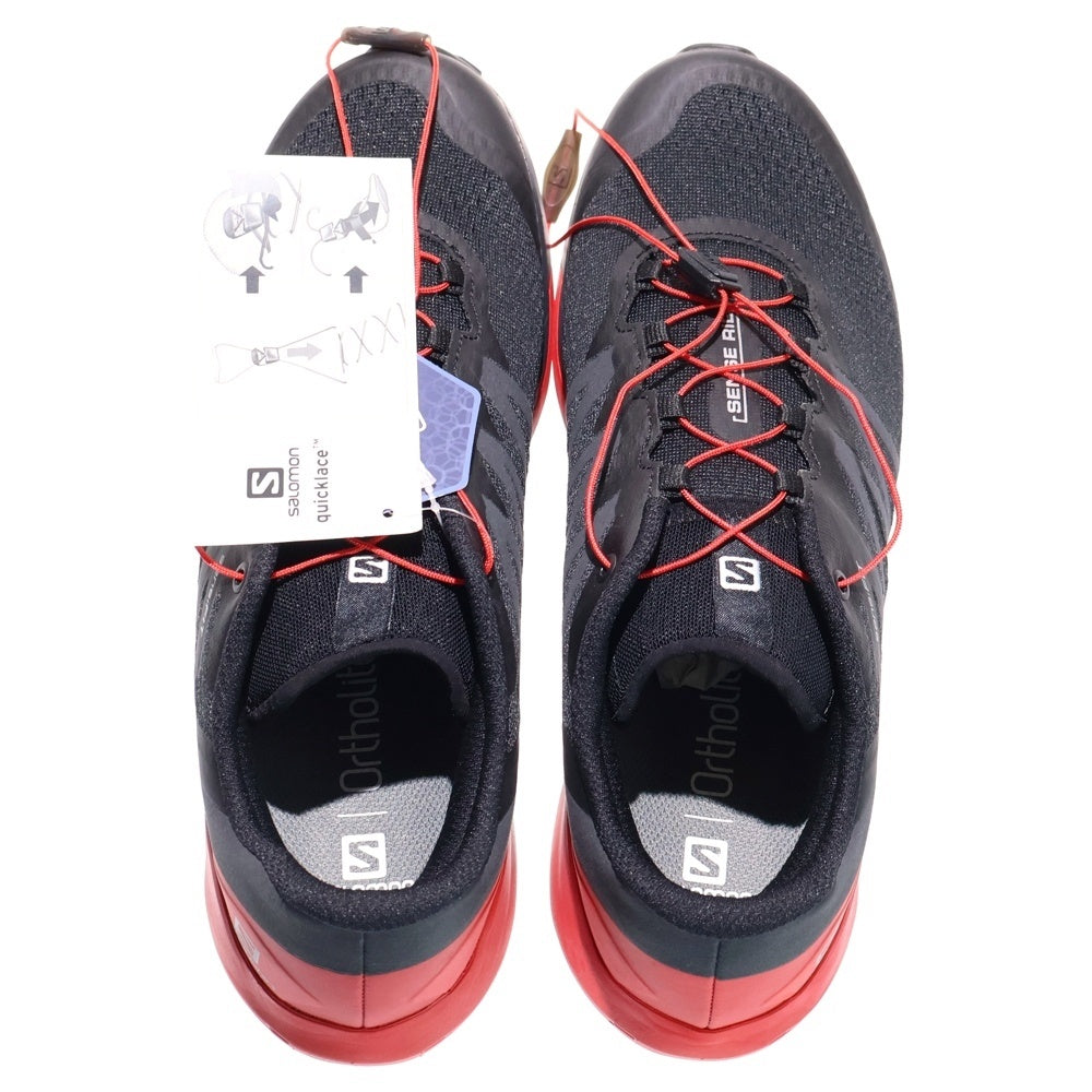 SALOMON(サロモン) SENSE RIDE 4 センス ライド メッシュ ローカットスニーカー ブラック/レッド US10/28cm 413781