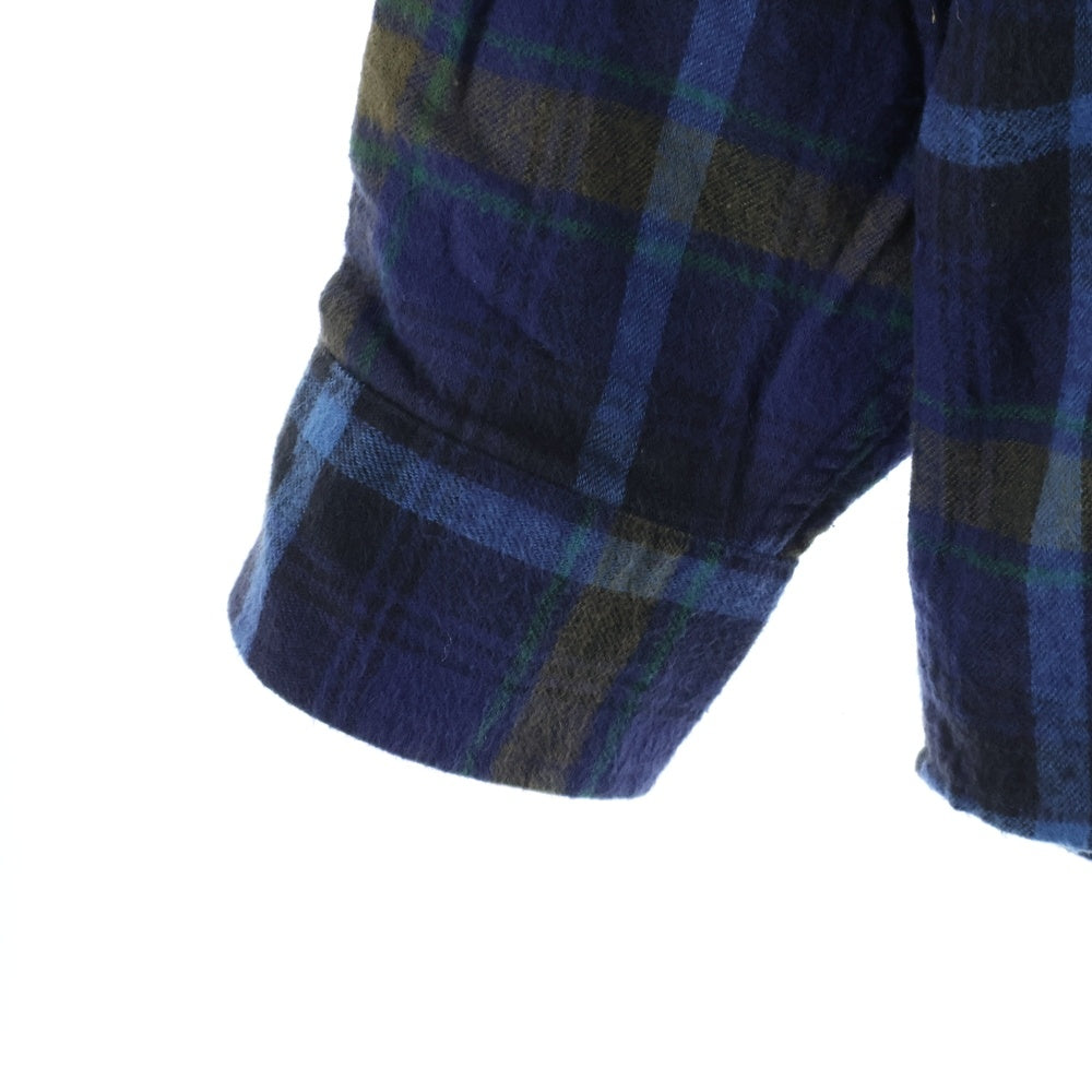 L.L.Bean(エルエルビーン) 90S VINTAGE Flannel L/S Shirt ヴィンテージ ボタンダウン フランネル 長袖チェックシャツ ネイビー/ブルー