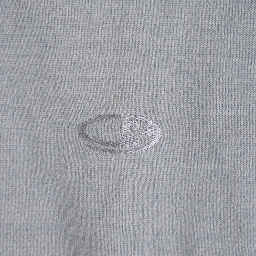 NO BRAND(ノーブランド) icebreaker アイスブレーカー フロントロゴ刺繍 ハーフジップ ウール ニットセーター グレー 3007PM060