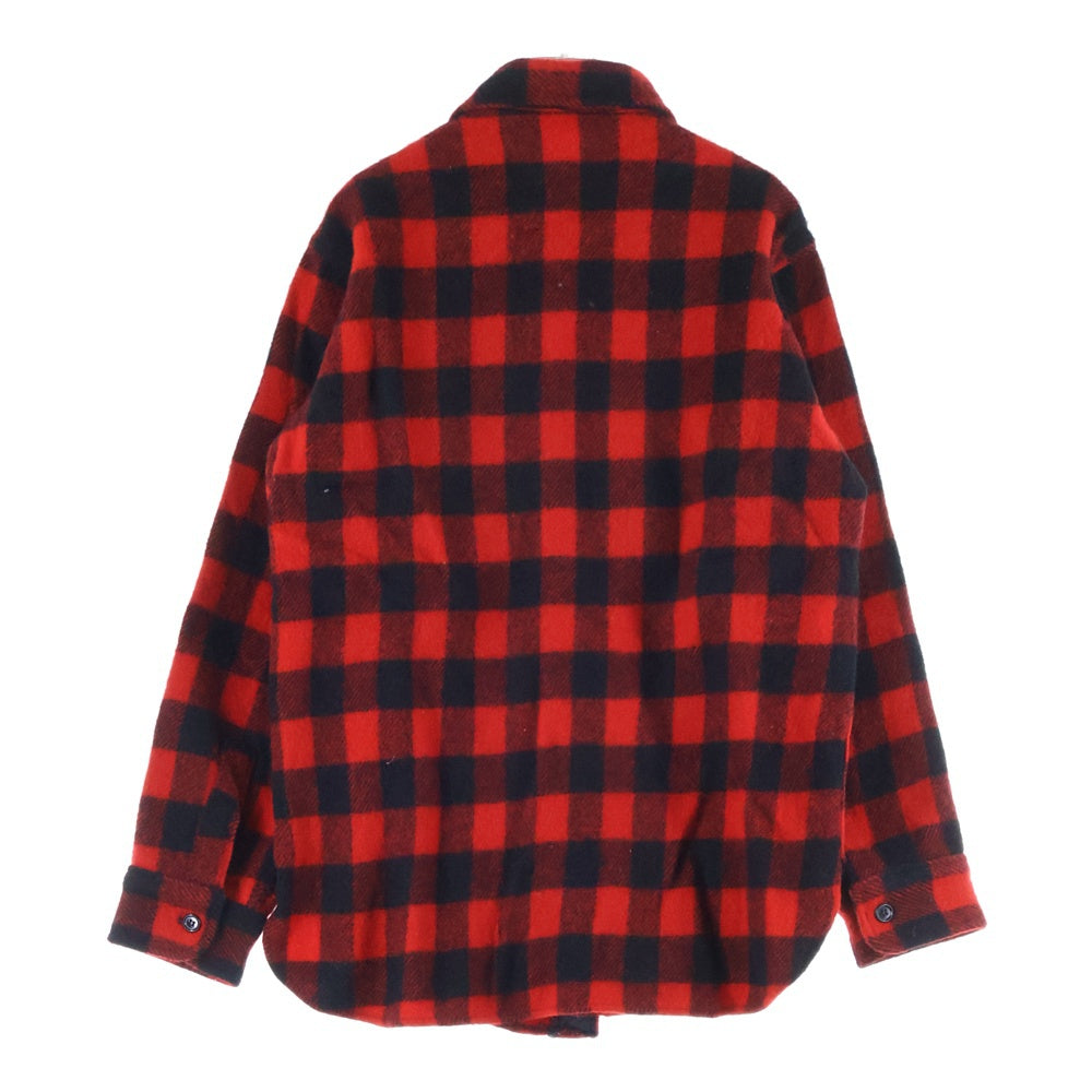 WOOLRICH(ウールリッチ) 70S VINTAGE ヴィンテージ ブロックチェック フランネル 長袖シャツ レッド/ブラック