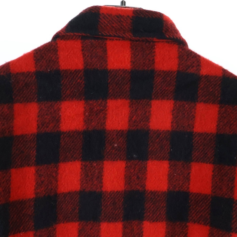 WOOLRICH(ウールリッチ) 70S VINTAGE ヴィンテージ ブロックチェック フランネル 長袖シャツ レッド/ブラック
