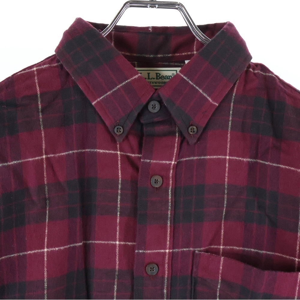 L.L.Bean(エルエルビーン) 90S VINTAGE Flannel L/S Shirt ヴィンテージ ボタンダウン フランネル 長袖チェックシャツ レッド/ブラック