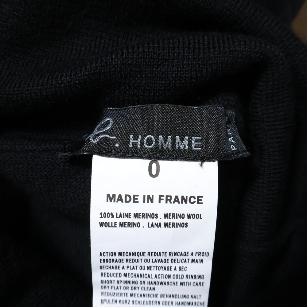 agnes b.(アニエスベー) HOMME オム タートルネック ニットセーター ブラック 2308-3753