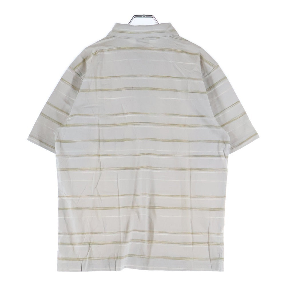 PATAGONIA(パタゴニア) ハーフボタン ボーダー 半袖シャツ グレー