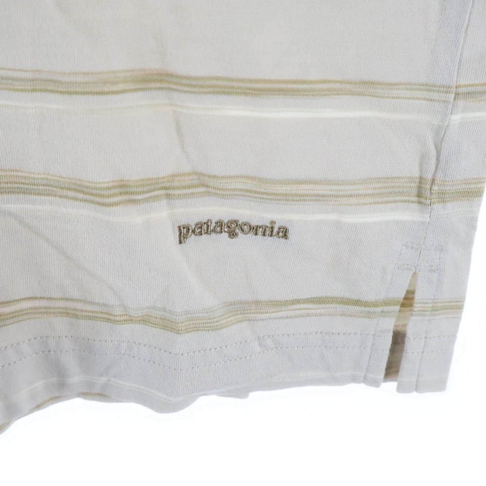 PATAGONIA(パタゴニア) ハーフボタン ボーダー 半袖シャツ グレー