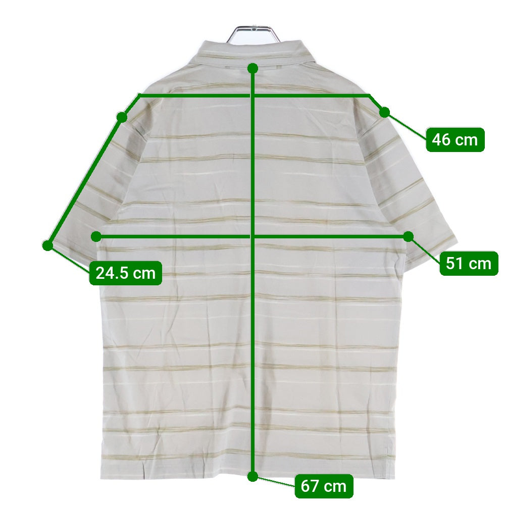 PATAGONIA(パタゴニア) ハーフボタン ボーダー 半袖シャツ グレー