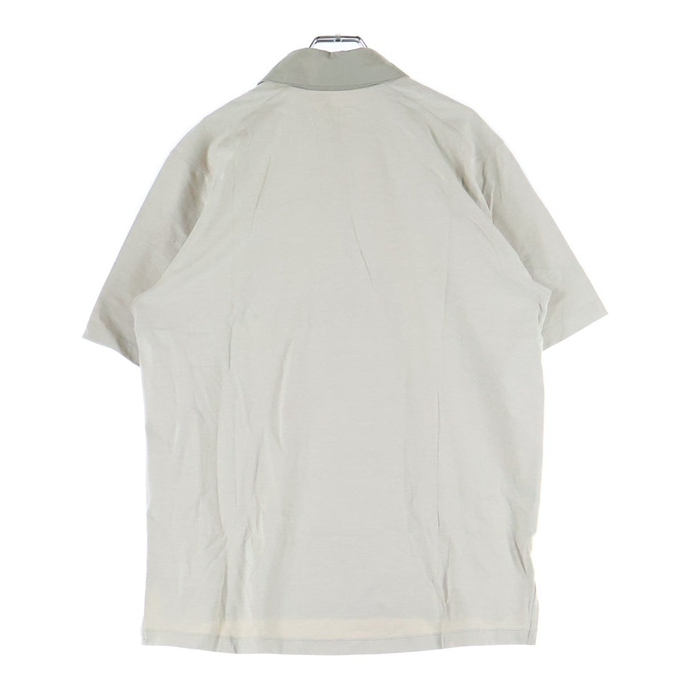 ARC'TERYX(アークテリクス) フロントロゴ ハーフボタン 半袖シャツ ライトグレー