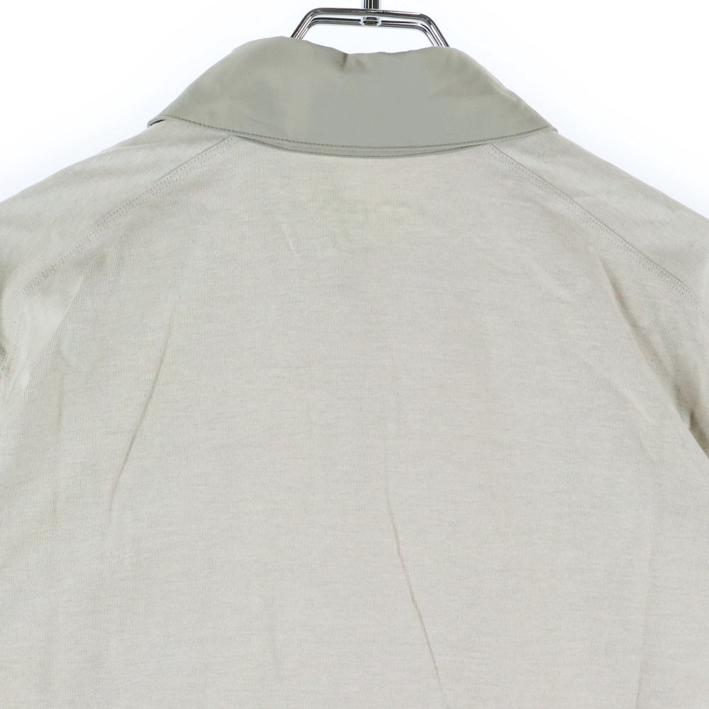 ARC'TERYX(アークテリクス) フロントロゴ ハーフボタン 半袖シャツ ライトグレー