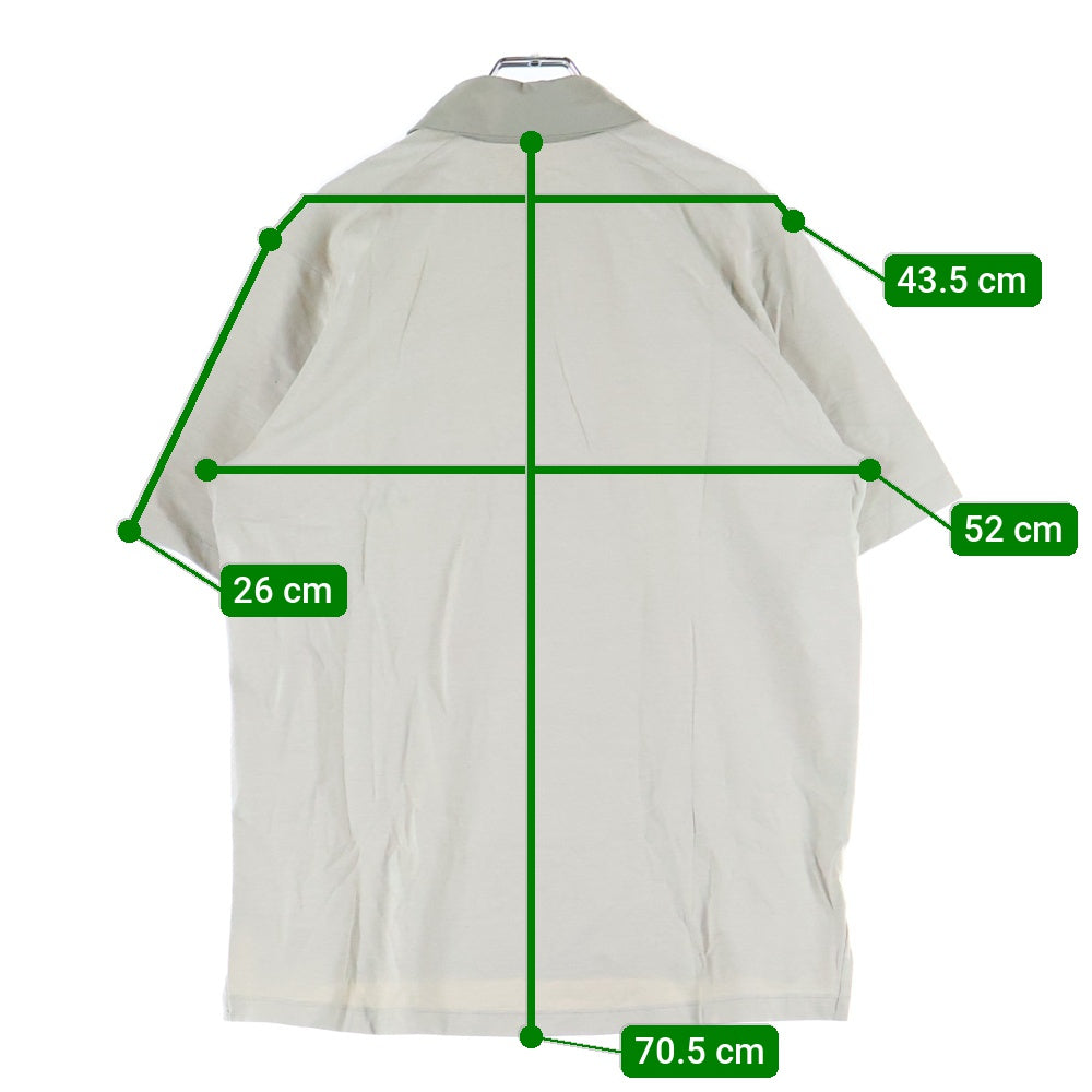 ARC'TERYX(アークテリクス) フロントロゴ ハーフボタン 半袖シャツ ライトグレー