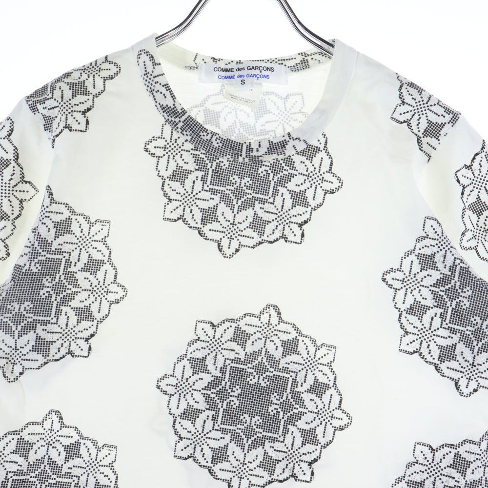 COMME des GARCONS COMME des GARCONS(コムデギャルソンコムデギャルソン) フラワープリント クルーネック 半袖Tシャツカットソーホワイト S9T009 レディース