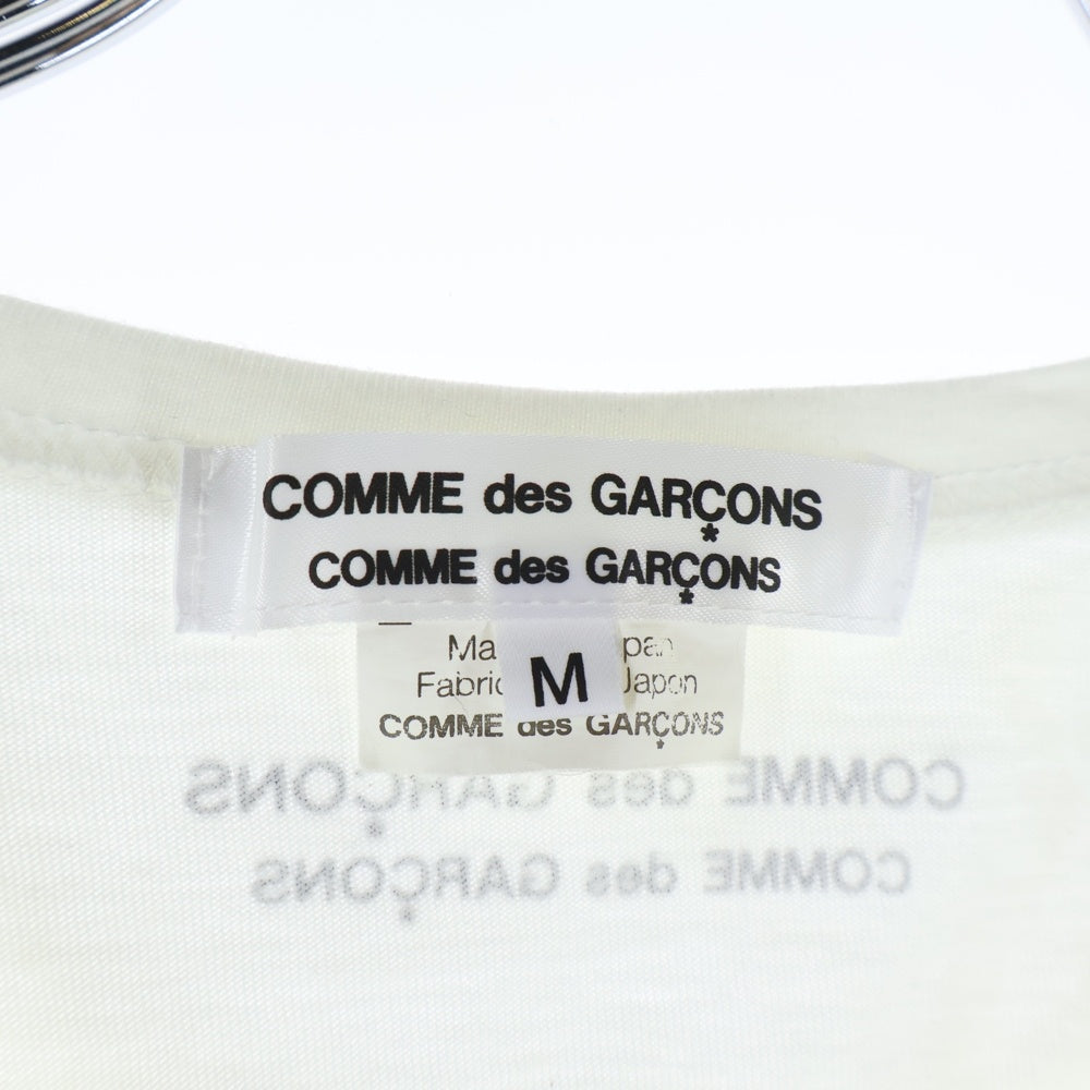 COMME des GARCONS COMME des GARCONS(コムデギャルソンコムデギャルソン) 09SS リボンプリント クルーネック 半袖Tシャツカットソー ホワイト RC-T033 AD2008 レディース