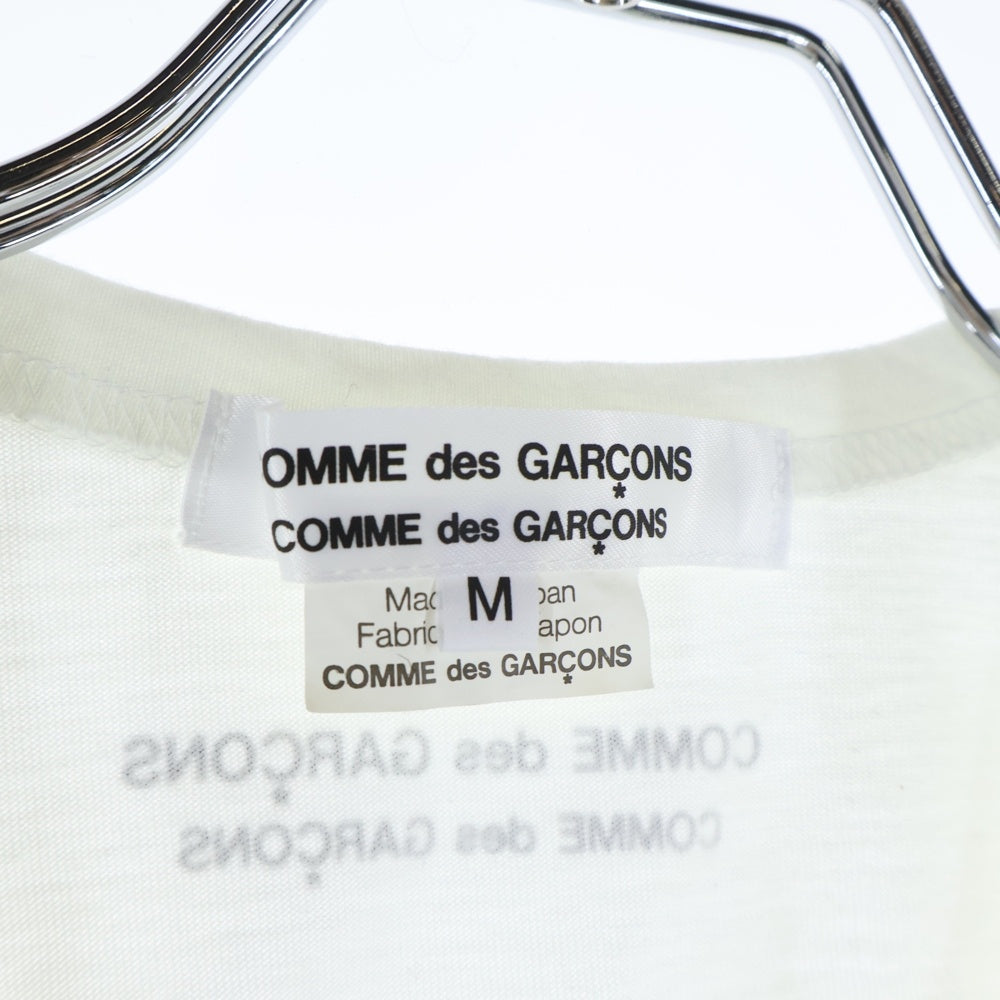COMME des GARCONS COMME des GARCONS(コムデギャルソンコムデギャルソン) 09SS リボンプリント クルーネック ノースリーブ カットソー ホワイト RC-T030 AD2008 レディース