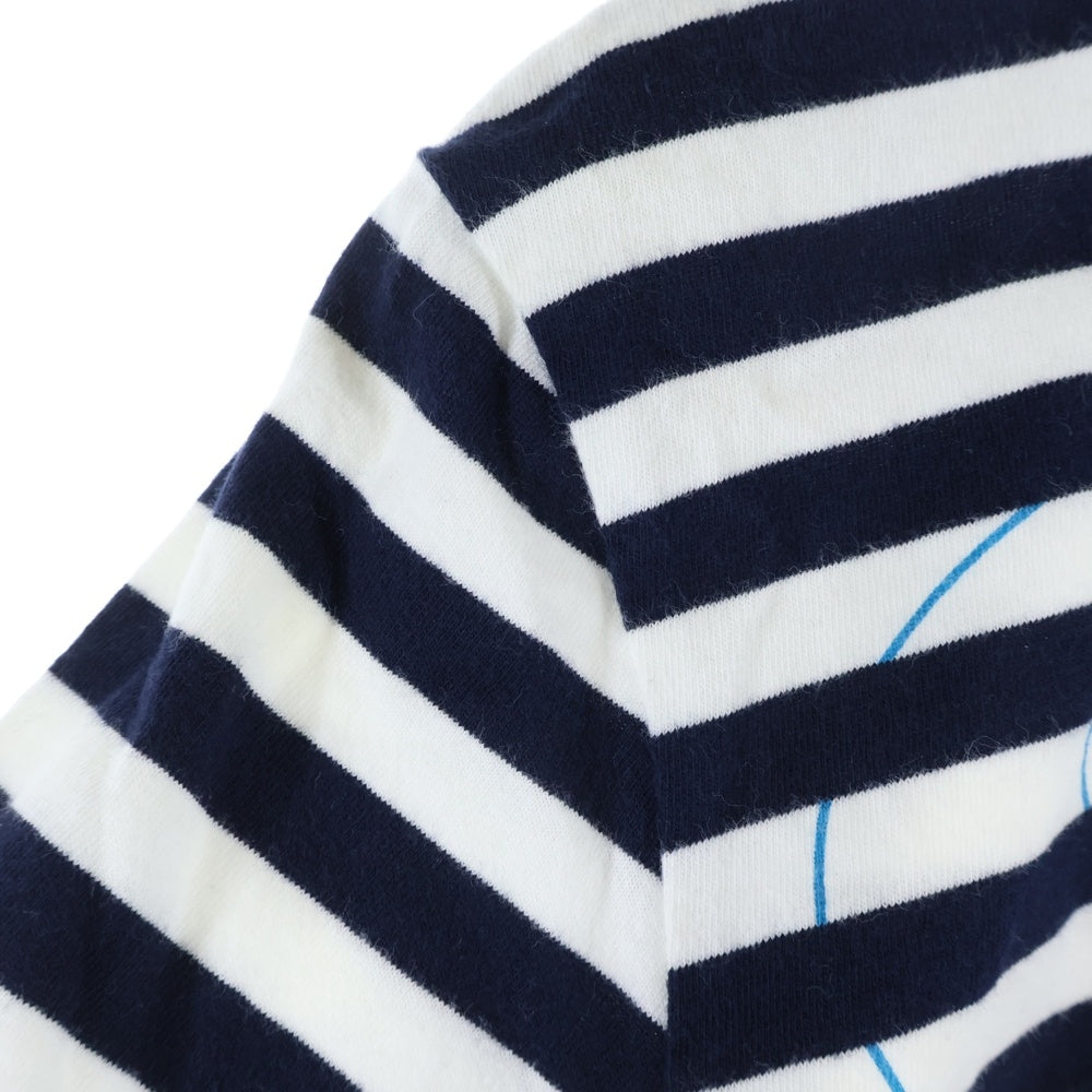 COMME des GARCONS COMME des GARCONS(コムデギャルソンコムデギャルソン) ボーダー プリント ロングスリーブ長袖Tシャツカットソーホワイト/ブラック レディース