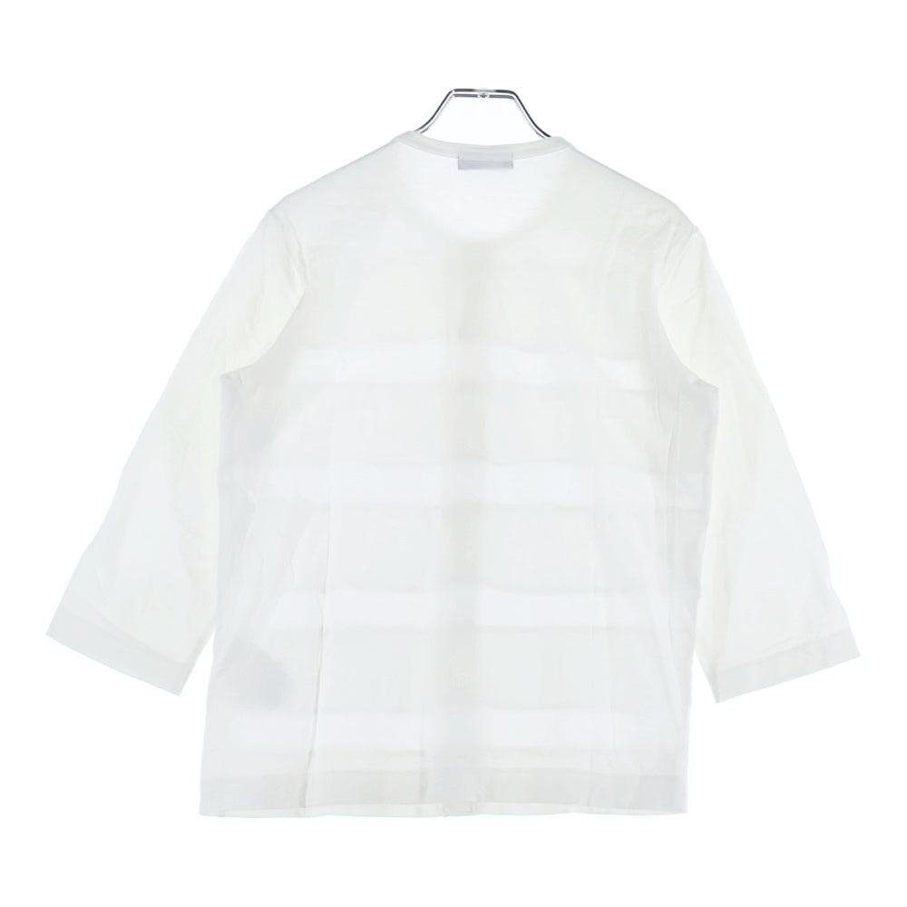 tricot COMME des GARCONS(トリコ コム デ ギャルソン) 07SS レースデザイン ノーカラー 長袖シャツ ホワイト TS-T085 AD2006 レディース