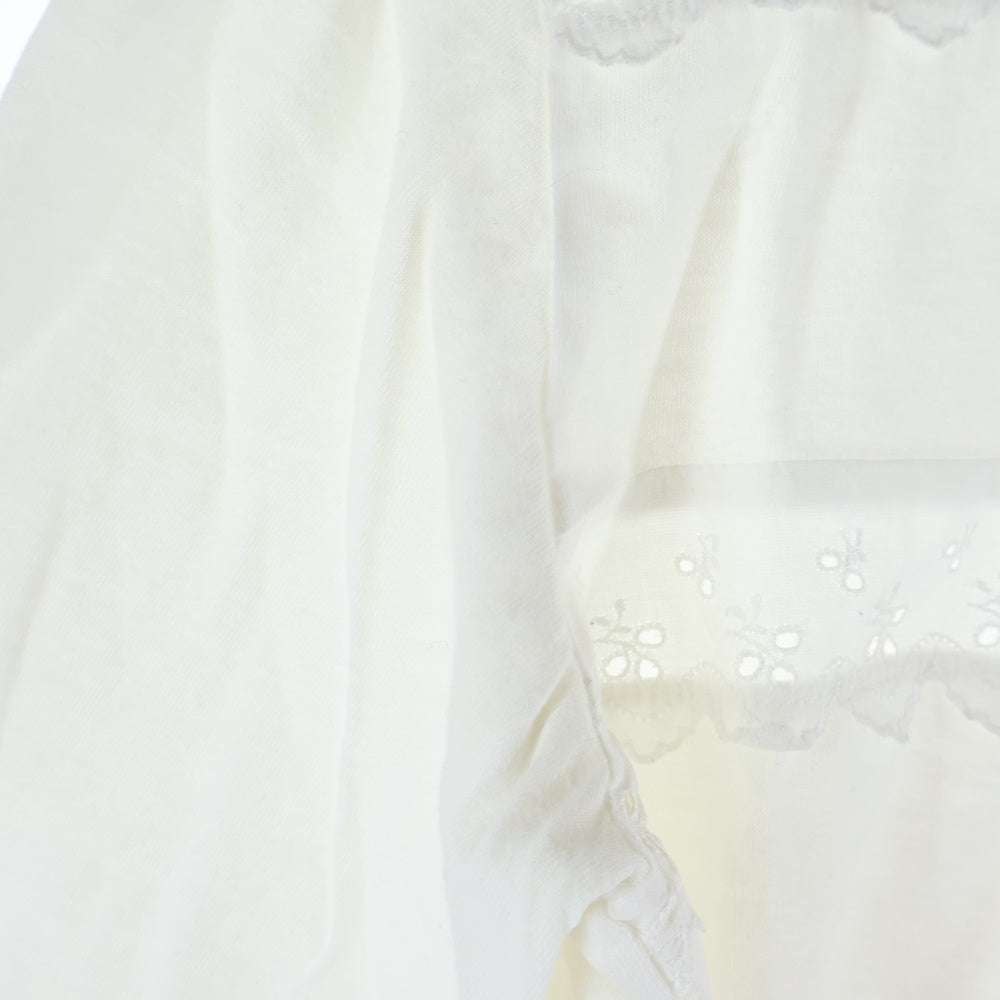 tricot COMME des GARCONS(トリコ コム デ ギャルソン) 07SS レースデザイン ノーカラー 長袖シャツ ホワイト TS-T085 AD2006 レディース