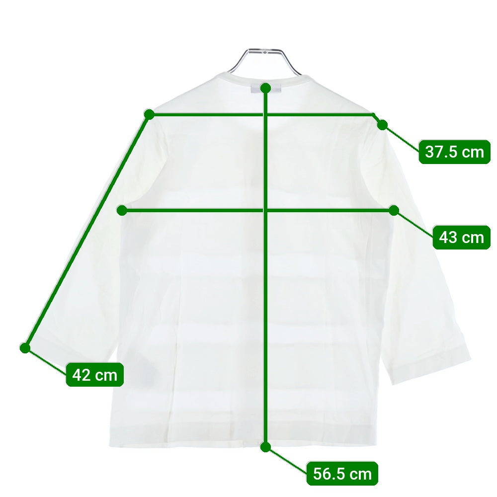 tricot COMME des GARCONS(トリコ コム デ ギャルソン) 07SS レースデザイン ノーカラー 長袖シャツ ホワイト TS-T085 AD2006 レディース