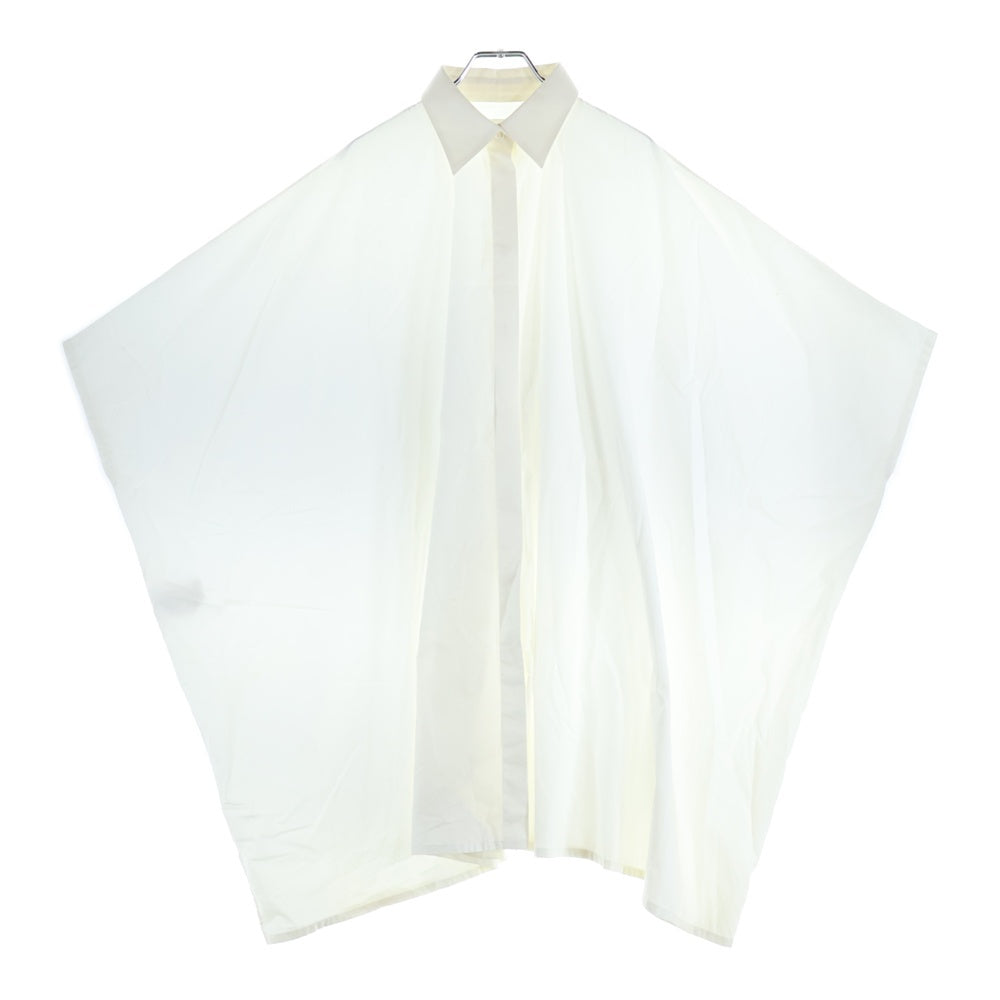 Maison Martin Margiela(メゾンマルタンマルジェラ) 12SS 比翼ボタン コットン ポンチョ シャツ ホワイト S51DL0138 レディース
