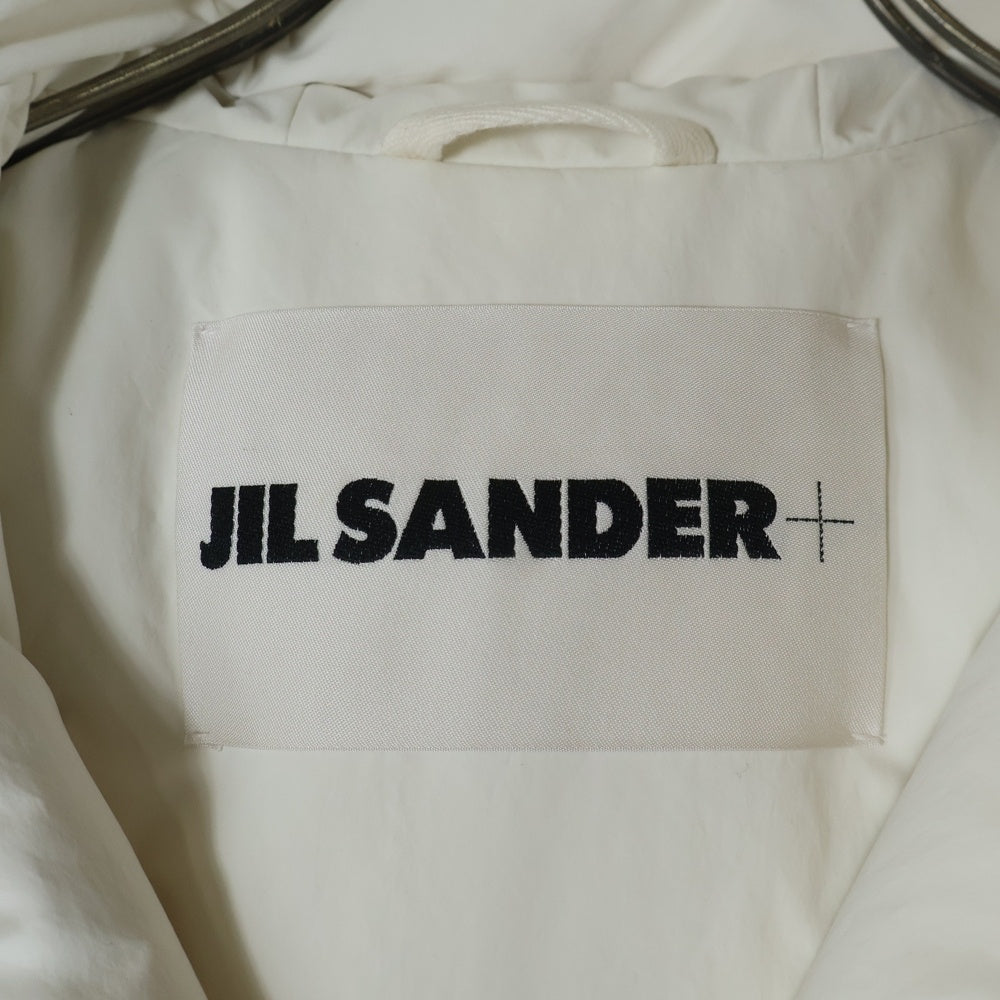 JIL SANDER +(ジルサンダープラス) 22AW ジップアップ フーデット ダウンジャケット ホワイト J40AF0009 J70008 レディース