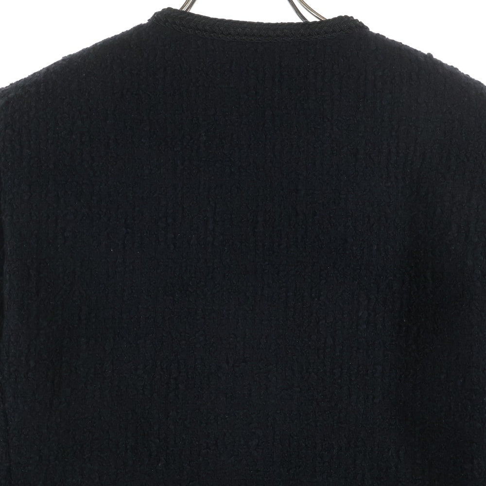 CELINE(セリーヌ) シャスール ブクレツイード ノーカラージャケット ブラック レディース 2V00C764L