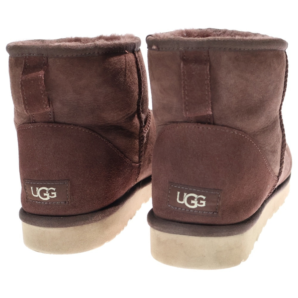 UGG(アグ) ボアライニング アンクル ムートンブーツ ブラウン US10/28cm
