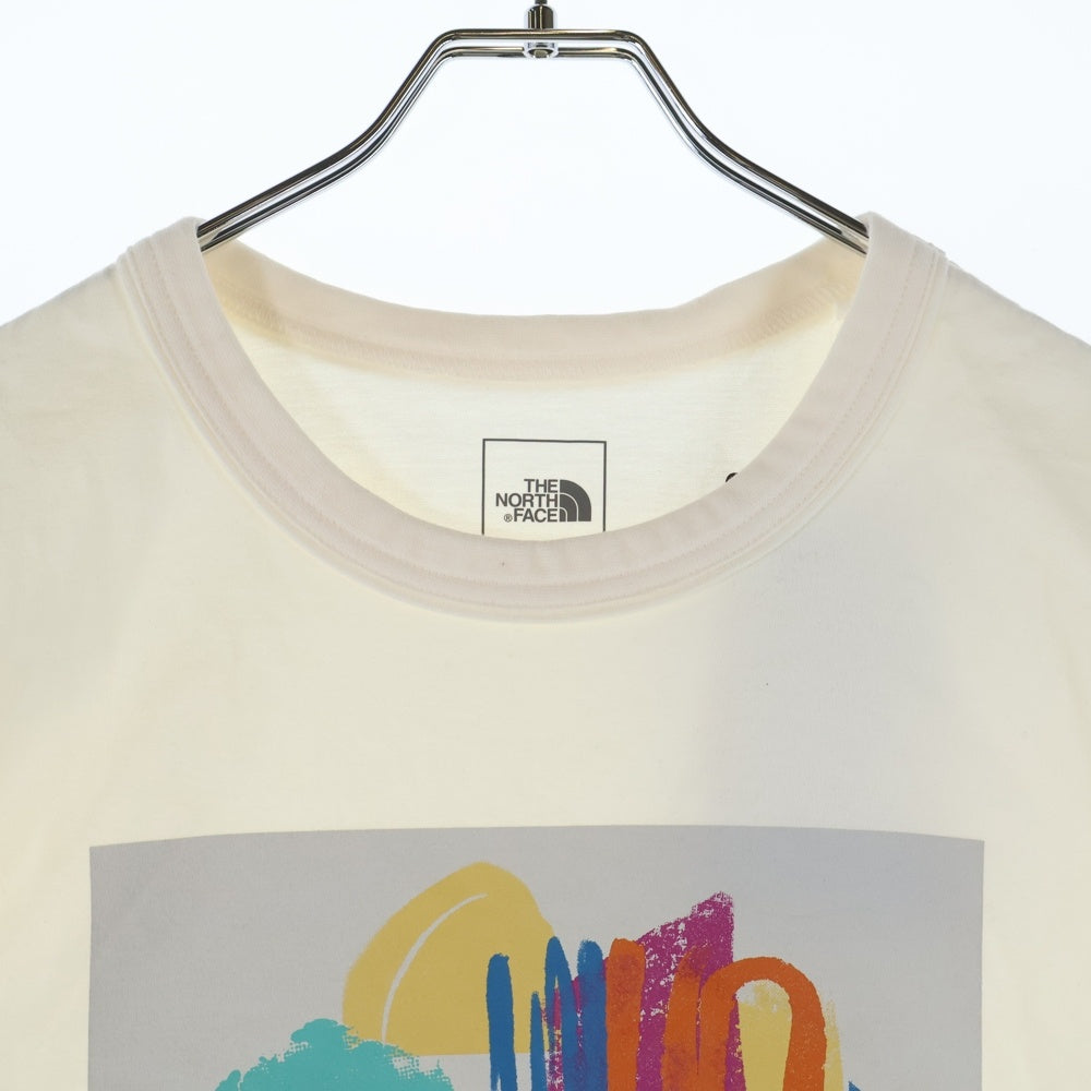THE NORTH FACE(ザノースフェイス) CR Message Tee グラフィックプリント クルーネック 半袖Tシャツ カットソー アイボリー NTM32401