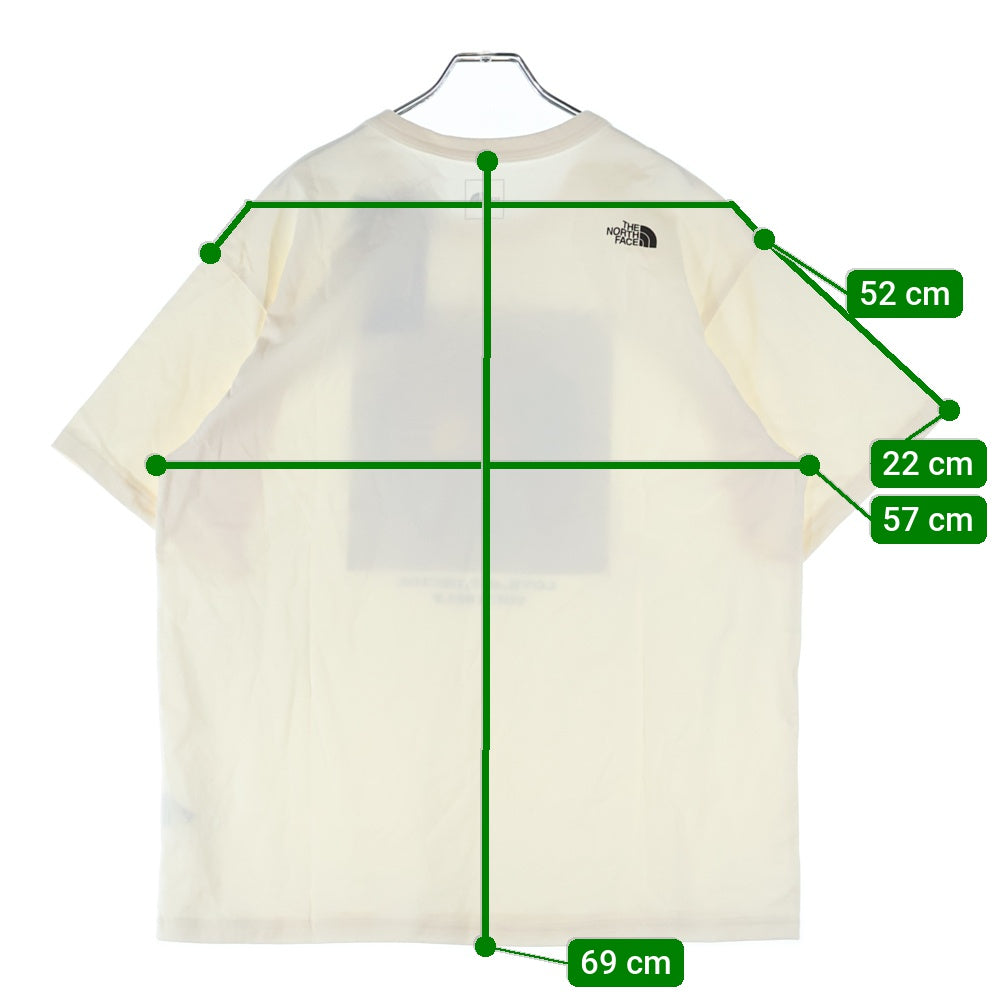 THE NORTH FACE(ザノースフェイス) CR Message Tee グラフィックプリント クルーネック 半袖Tシャツ カットソー アイボリー NTM32401
