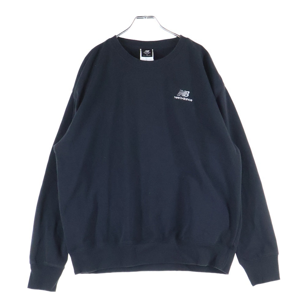 New Balance(ニューバランス) ロゴ刺繍 クルーネック スウェット トレーナー ブラック S2309KAH962