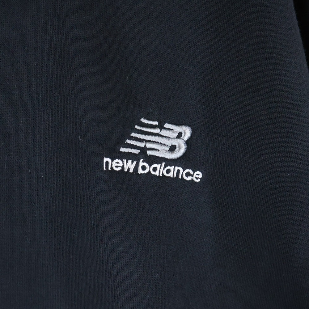 New Balance(ニューバランス) ロゴ刺繍 クルーネック スウェット トレーナー ブラック S2309KAH962