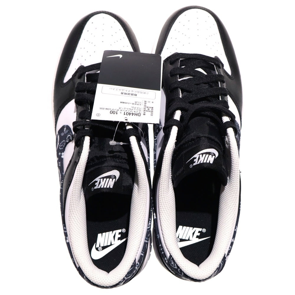 NIKE(ナイキ) WMNS DUNK LOW BLACK PAISLEY ウィメンズ ダンク ロー ブラックペイズリー ローカットスニーカー ブラック/ホワイト US10.5/27.5cm DH4401-100 レディース