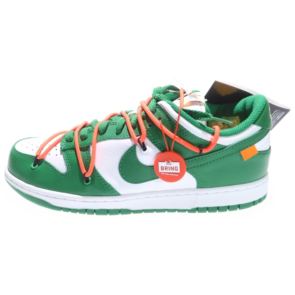 NIKE(ナイキ) ×OFF-WHITE DUNK LOW オフホワイト ダンク ローカットスニーカー ホワイト/グリーン US9/27cm CT0856-100