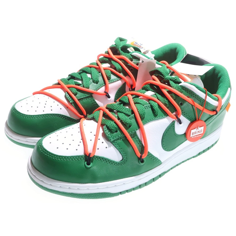 NIKE(ナイキ) ×OFF-WHITE DUNK LOW オフホワイト ダンク ローカットスニーカー ホワイト/グリーン US9/27cm CT0856-100