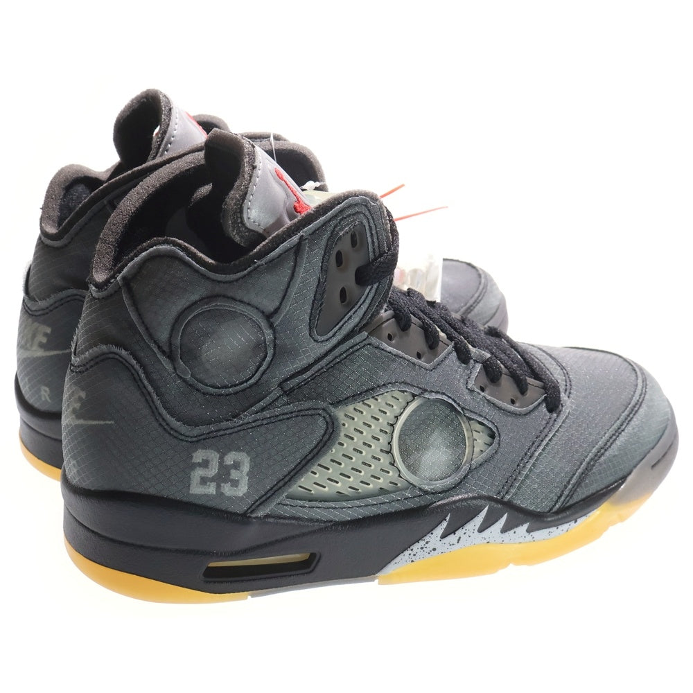 NIKE(ナイキ) ×OFF-WHITE AIR JORDAN 5 RETRO SP オフホワイト エアジョーダン5レトロ ハイカットスニーカー ブラック US9/27cm CT8480-001