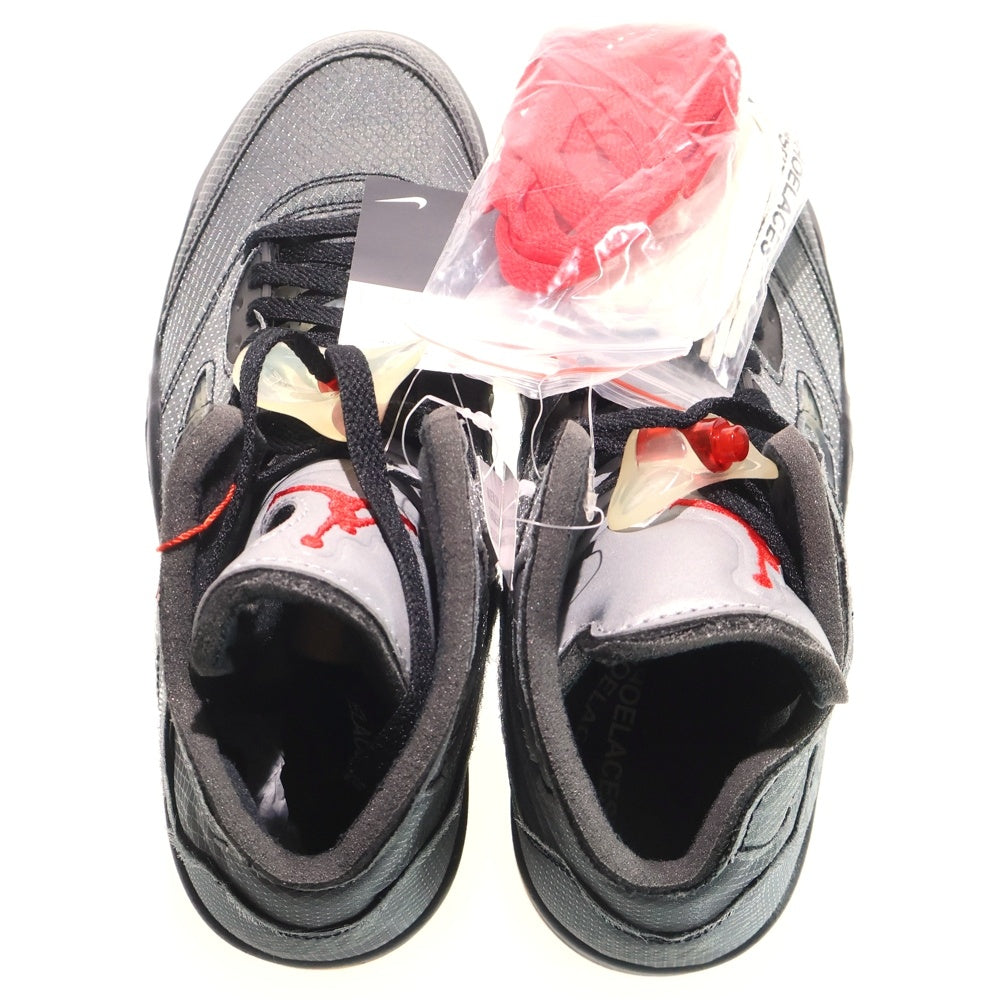 NIKE(ナイキ) ×OFF-WHITE AIR JORDAN 5 RETRO SP オフホワイト エアジョーダン5レトロ ハイカットスニーカー ブラック US9/27cm CT8480-001