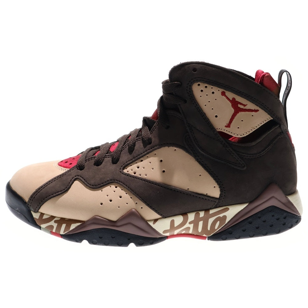 NIKE(ナイキ) ×PATTA AIR JORDAN 7 OG BROWN パタ エアジョーダン7 ハイカットスニーカー ブラウン US9/27cm AT3375-200
