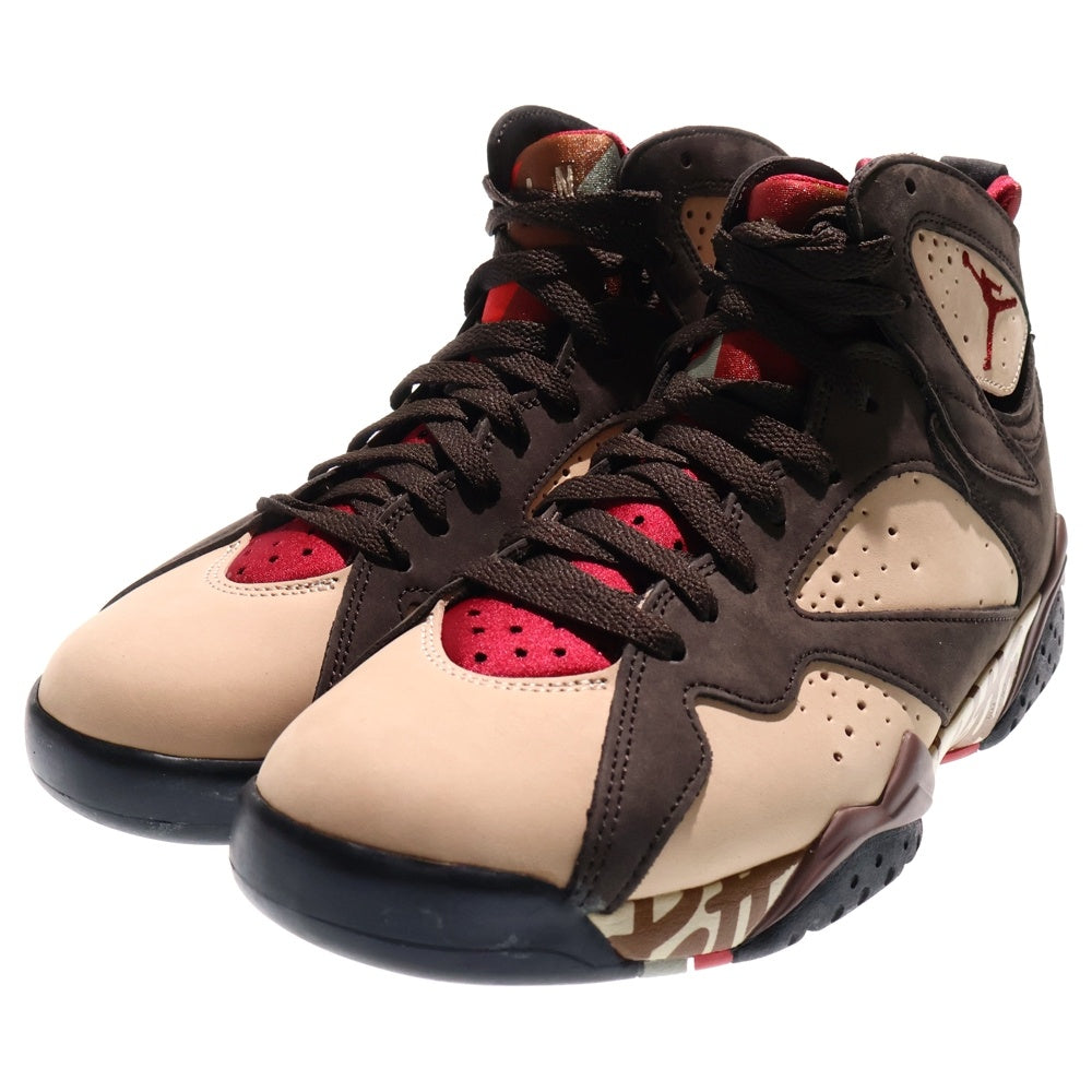 NIKE(ナイキ) ×PATTA AIR JORDAN 7 OG BROWN パタ エアジョーダン7 ハイカットスニーカー ブラウン US9/27cm AT3375-200