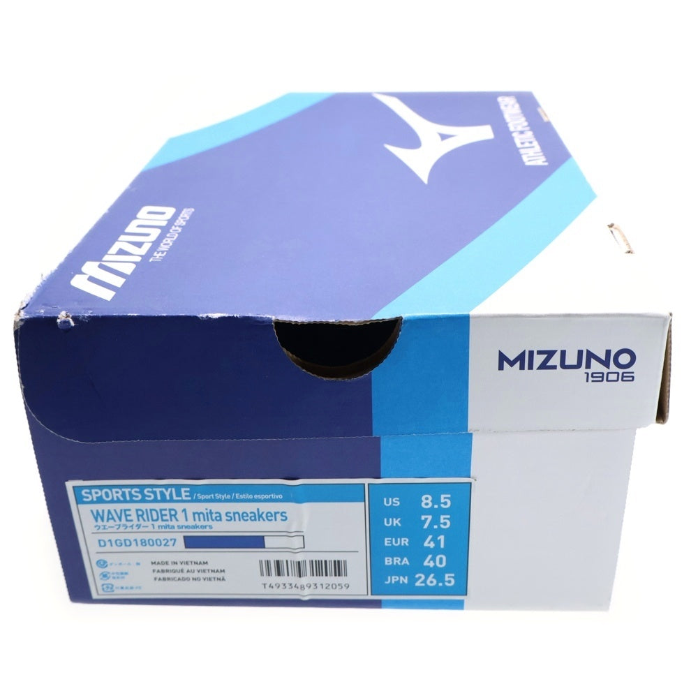 MIZUNO(ミズノ) ×MITA SNEAKERS WAVE RIDER 1 ミタスニーカー ウェーブライダー1 ローカットスニーカー ブルー US8.5/26.5cm D1GD180027