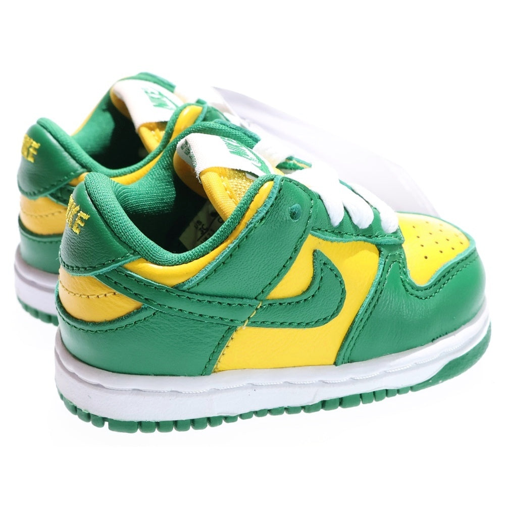 NIKE(ナイキ) TD DUNK LOW SP BRAZIL ダンク ブラジル ローカットスニーカー グリーン/イエロー キッズ 3C/9cm CW7375-700