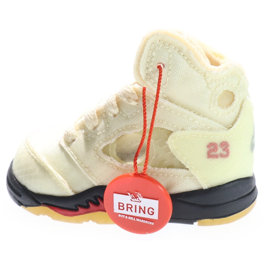 NIKE(ナイキ) ×OFF-WHITE TD AIR JORDAN 5 SAIL オフホワイト エアジョーダン5 セイル ローカットスニーカー クリーム キッズ 3C/9cm CV4828-100