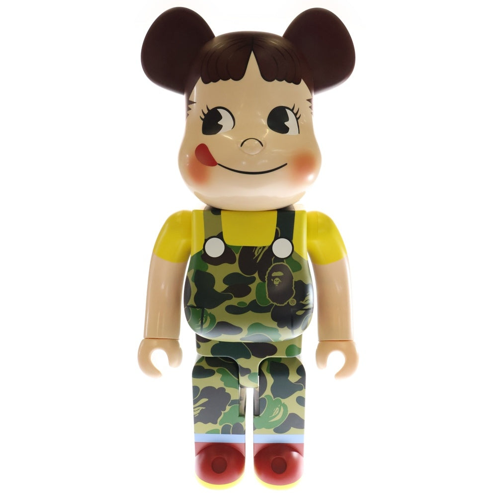 MEDICOM TOY(メディコムトイ) ×BAPE ×FUJIYA BE@BRICK べイプ 不二家 ペコちゃん カモ柄 ベアブリック 人形 グリーン 1000%