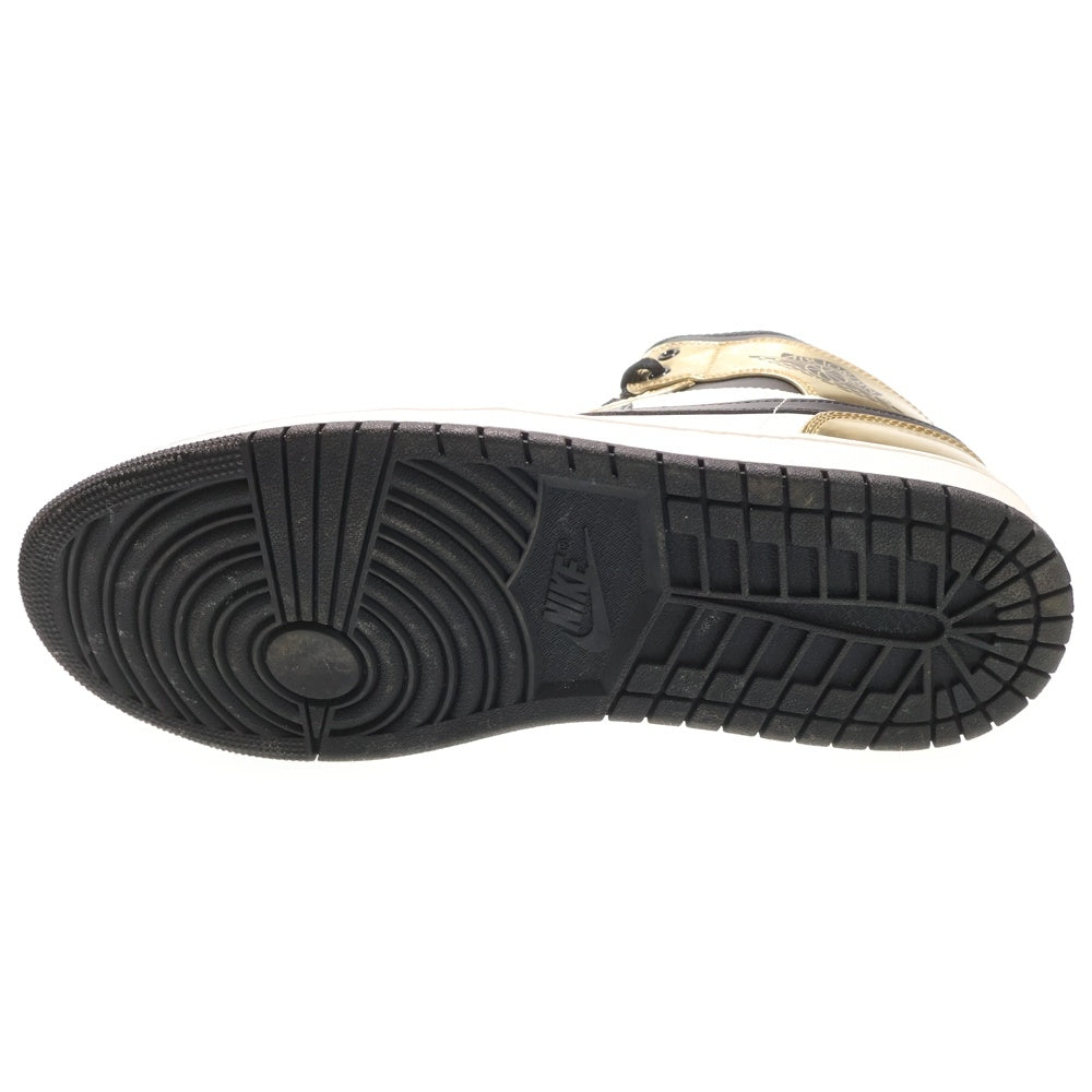 NIKE(ナイキ) AIR JORDAN 1 MID SE METALLIC GOLD エアジョーダン1 ミッドカットスニーカー メタリックゴールド ホワイト/ゴールド US10/28cm DC1419-700