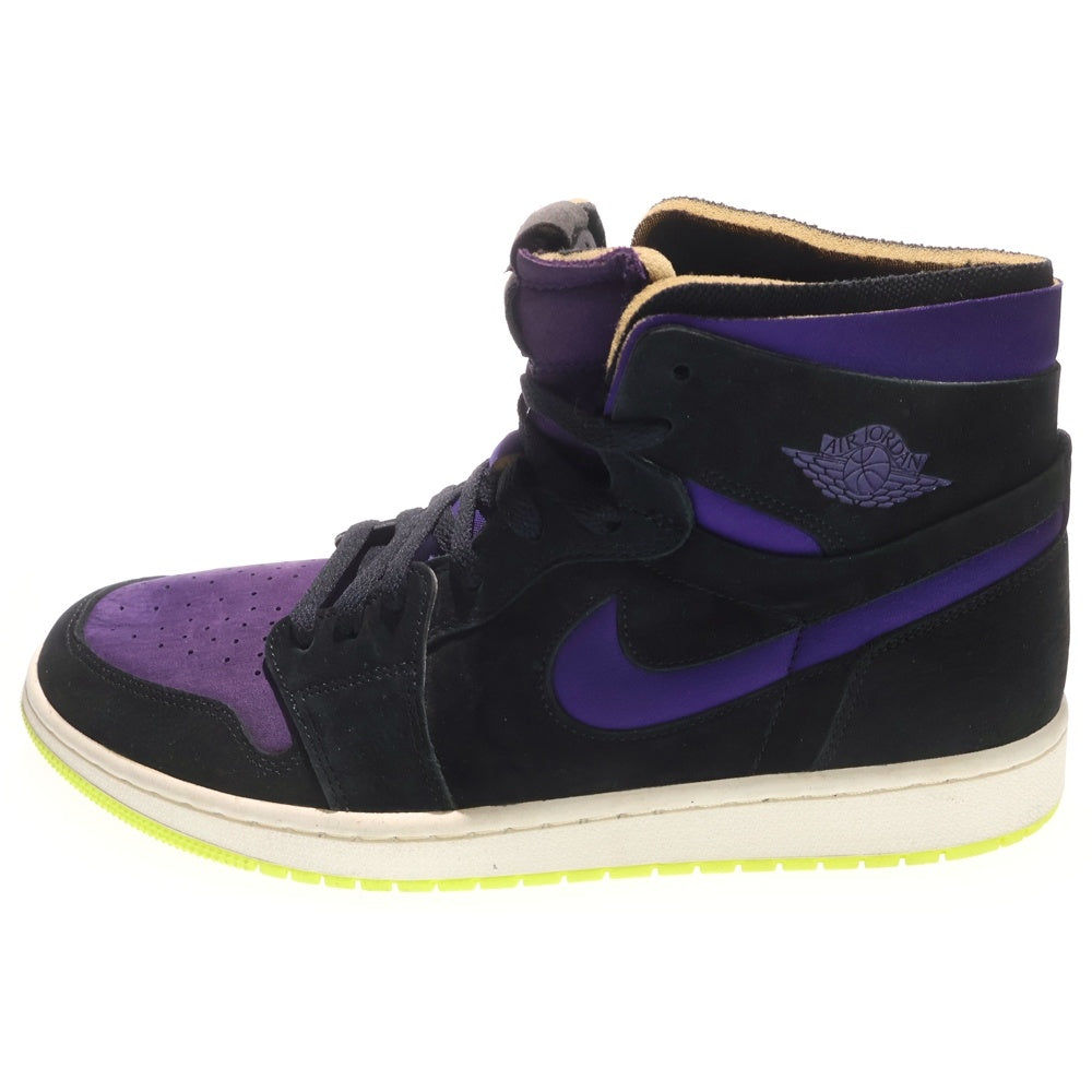 NIKE(ナイキ) WMNS AIR JORDAN 1 HIGH ZOOM PLUM PURPLE ウィメンズ エアジョーダン ズーム ブラック/パープル ハイカットスニーカー パープル US12/29cm CT0979-001 レディース
