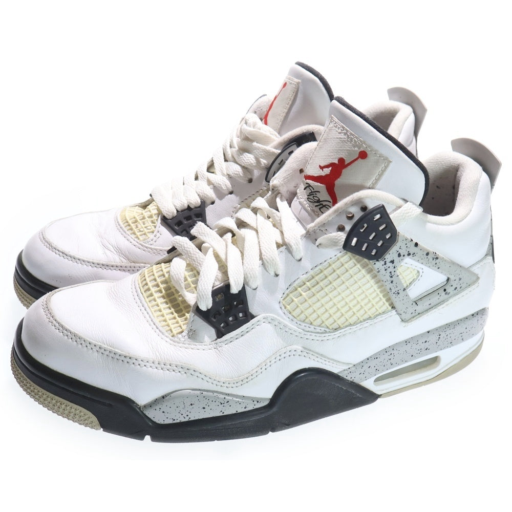 NIKE(ナイキ) 【観賞用 2015年製】 AIR JORDAN 4 RETRO OG WHITE CEMENT エアジョーダン 4 レトロ ホワイトセメント ハイカットスニーカー ホワイト US10/28cm 840606-192
