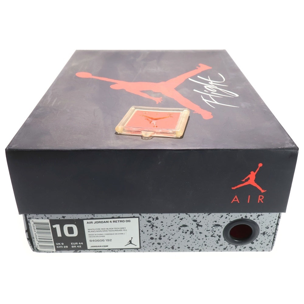 NIKE(ナイキ) 【観賞用 2015年製】 AIR JORDAN 4 RETRO OG WHITE CEMENT エアジョーダン 4 レトロ ホワイトセメント ハイカットスニーカー ホワイト US10/28cm 840606-192