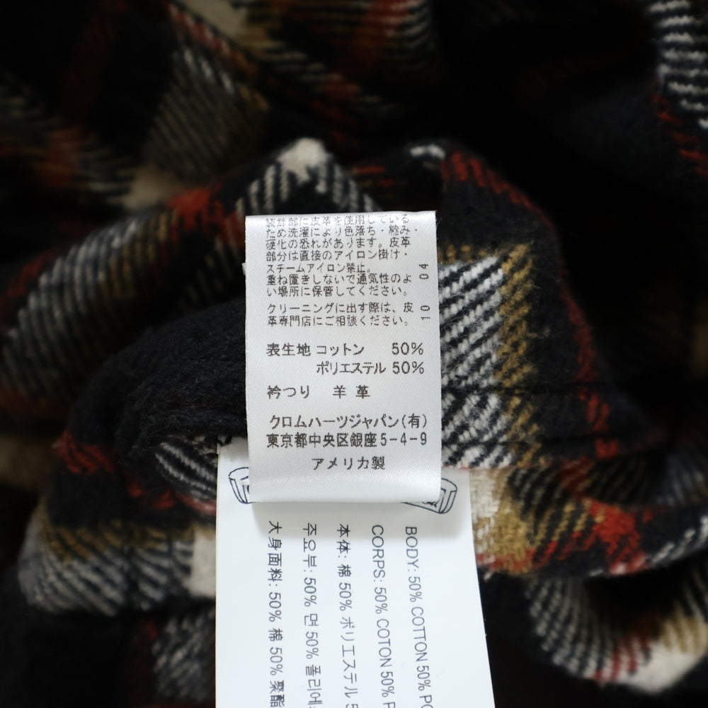 CHROME HEARTS(クロムハーツ) Y NOT WORK DOG Flannel Check Shirt ワイノット ワークドッグ クロスボールボタンダウン フランネル チェック 長袖シャツ レッド/ブラック/シルバー
