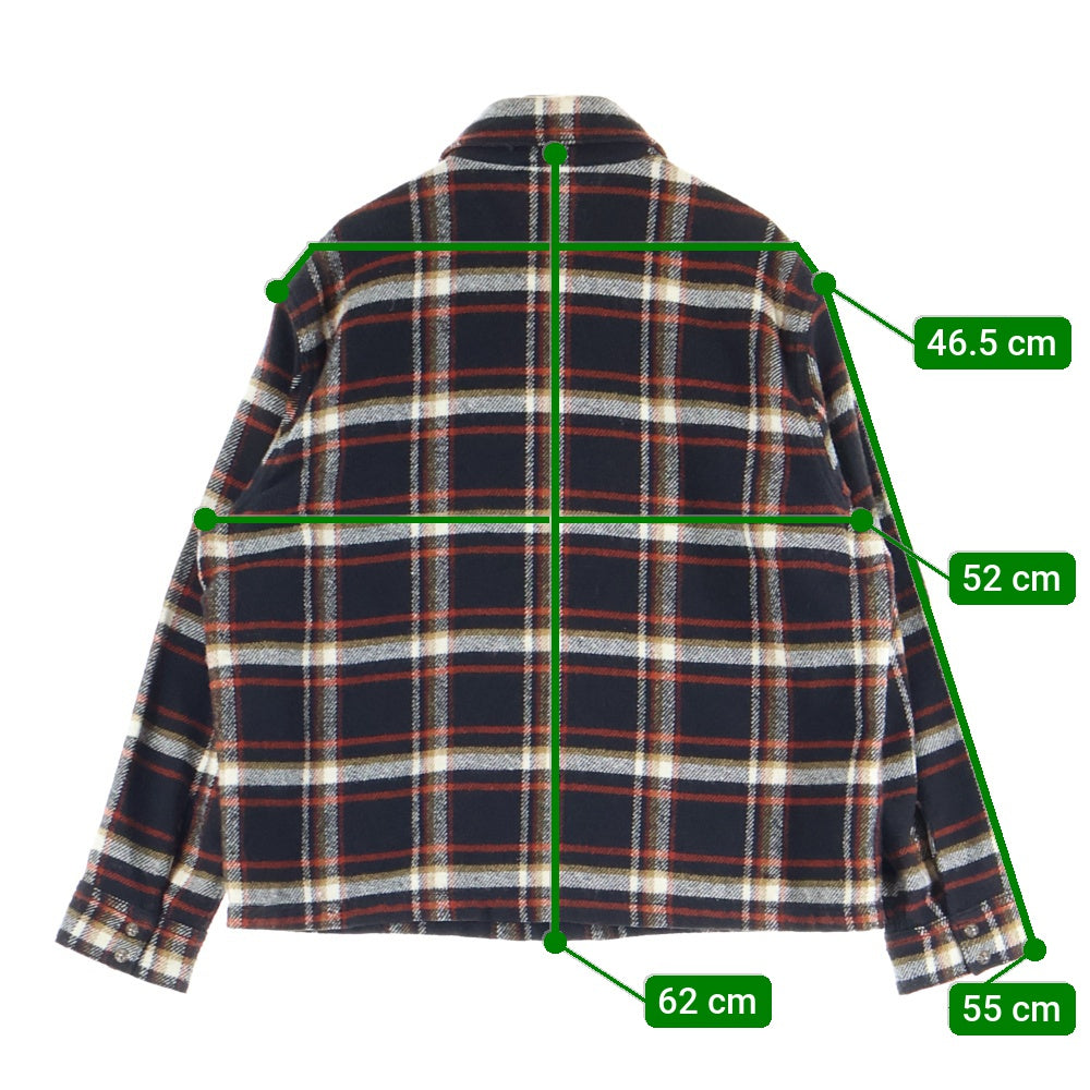 CHROME HEARTS(クロムハーツ) Y NOT WORK DOG Flannel Check Shirt ワイノット ワークドッグ クロスボールボタンダウン フランネル チェック 長袖シャツ レッド/ブラック/シルバー