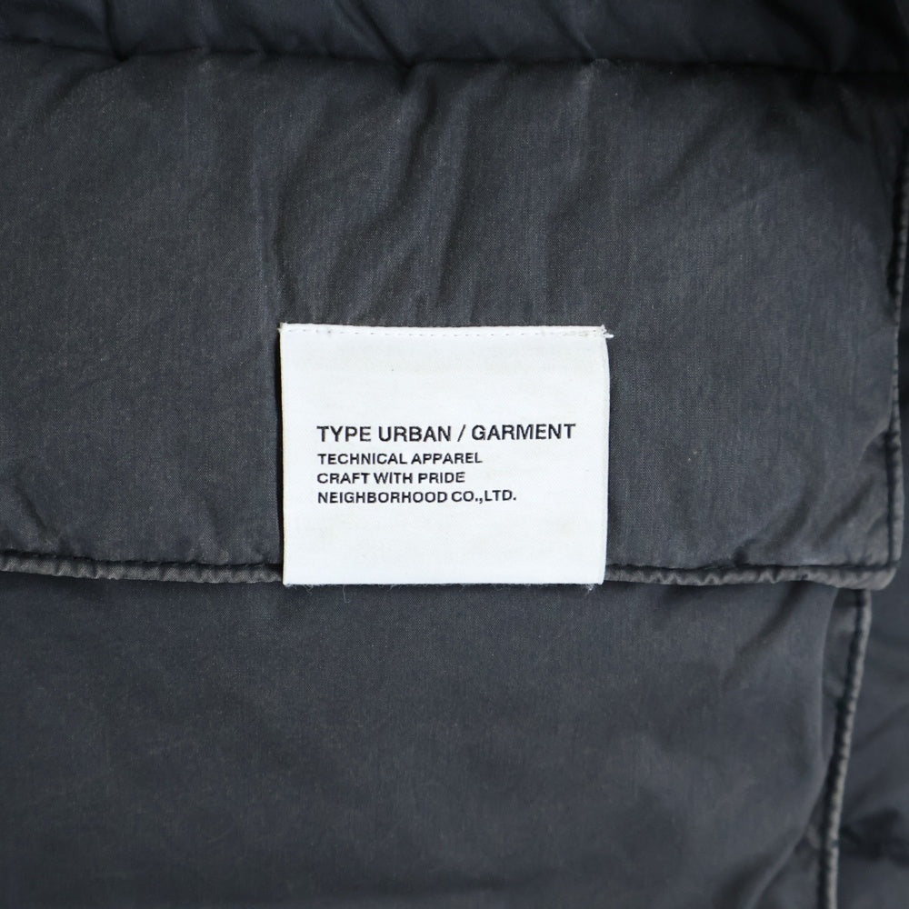 NEIGHBORHOOD(ネイバーフッド) 24SS FADED DOWN JACKET フェード ジップアップ ナイロン ダウンジャケット ブラック 242SZNH-JKM06
