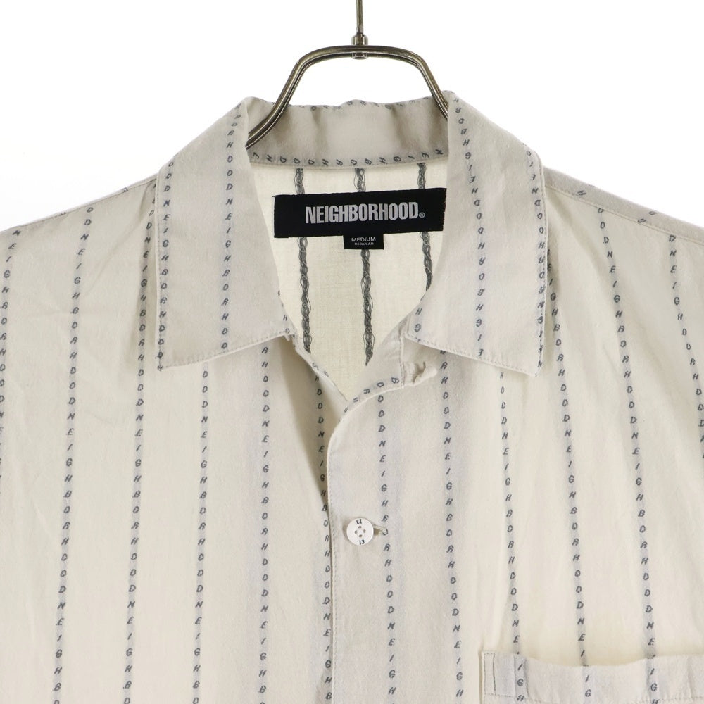 NEIGHBORHOOD(ネイバーフッド) 25SS DOBBY HAWAIIAN SHIRT SS ドビー ロゴストライプ 半袖シャツ グレー 251TSNH-SHM08