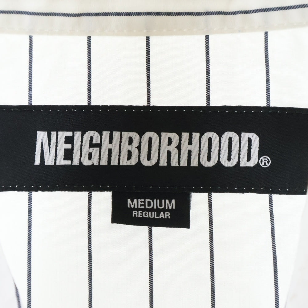 NEIGHBORHOOD(ネイバーフッド) 25SS STRIPE WORK SHIRT SS ストライプ ワーク 半袖シャツ ホワイト 251TSNH-SHM05