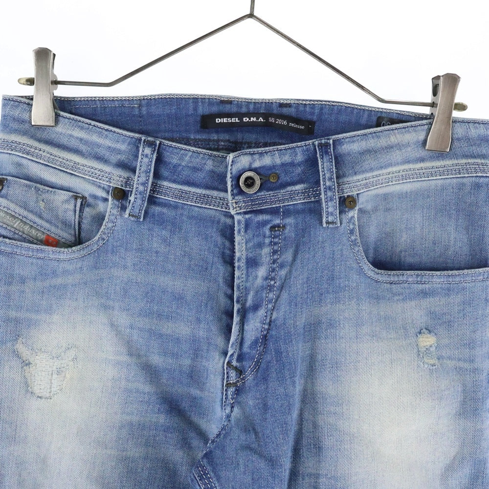 DIESEL(ディーゼル) 18SS SLEENKER スリムフィット ダメージ加工 ストレート スキニーパンツ デニムパンツ インディゴ