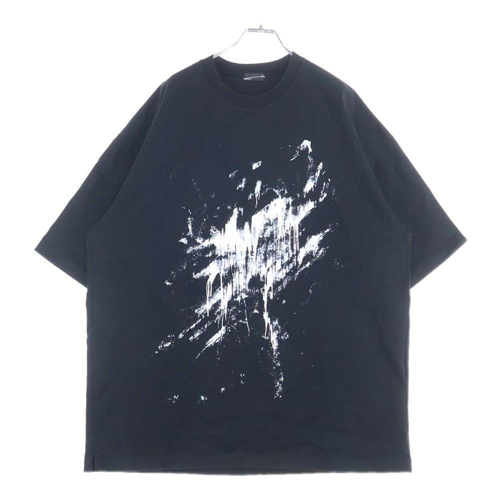 LAD MUSICIAN(ラッドミュージシャン) グラフィックプリント クルーネック オーバーサイズ 半袖Tシャツ カットソー ブラック